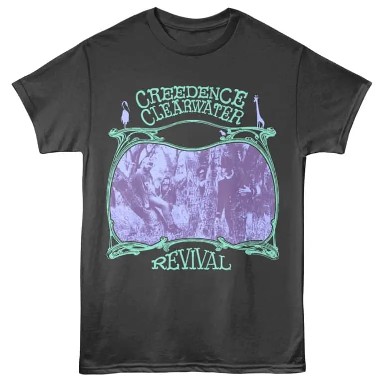 Creedence Clearwater Revival Forest Negative Men's T Shirt Charcoal