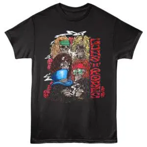 Guns N Roses Band Skulls Men's T Shirt Black