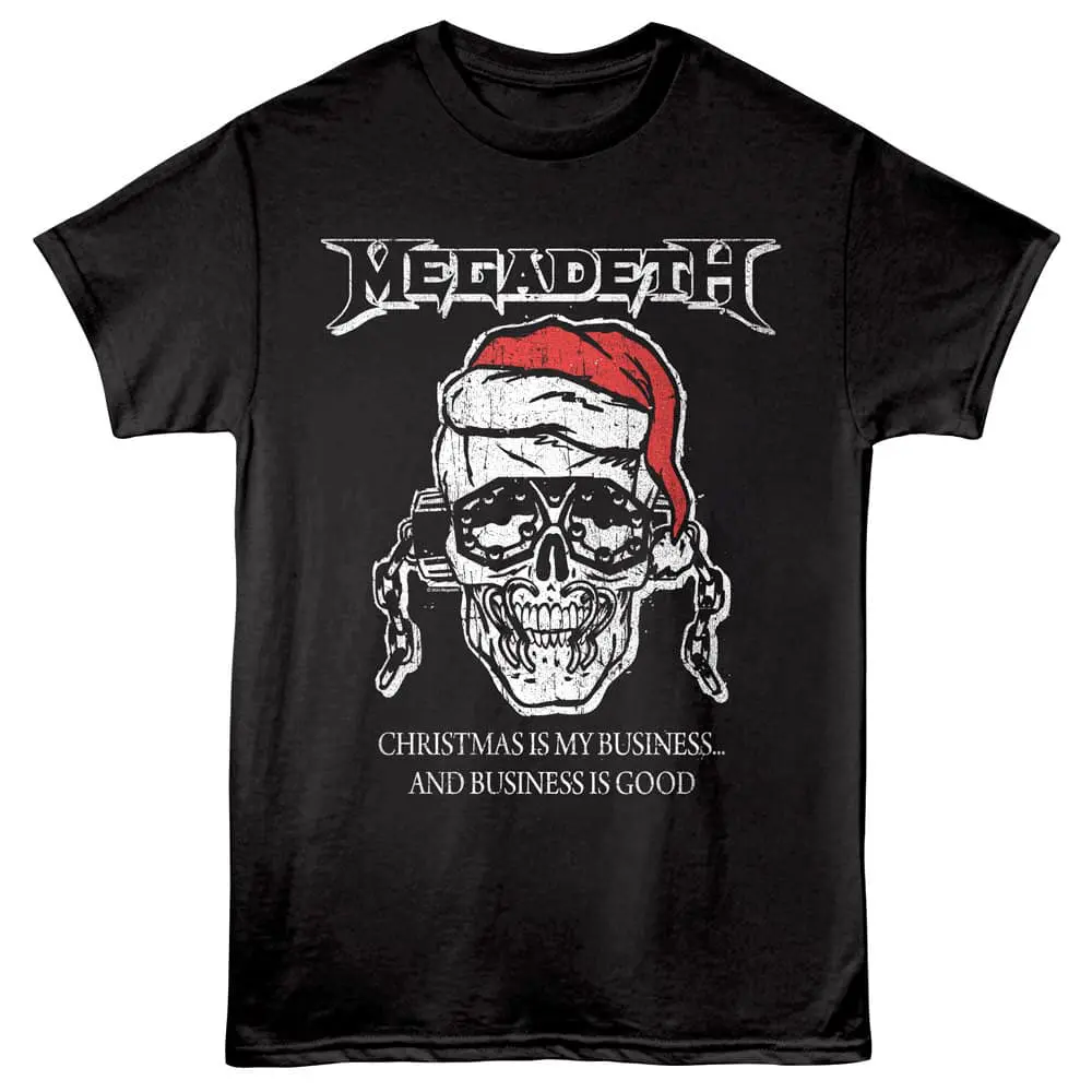 Megadeth Christmas is my Business Men's T Shirt Black