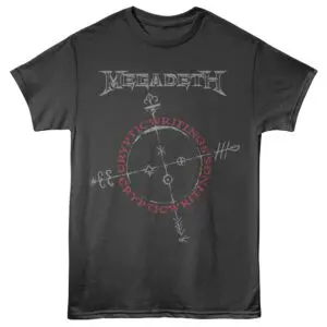 Megadeth Cryptic Writings Pilot Men's T Shirt Charcoal
