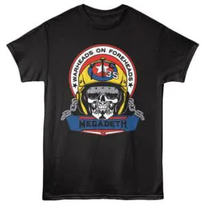 Megadeth Warheads on Foreheads Pilot Men's T Shirt Black