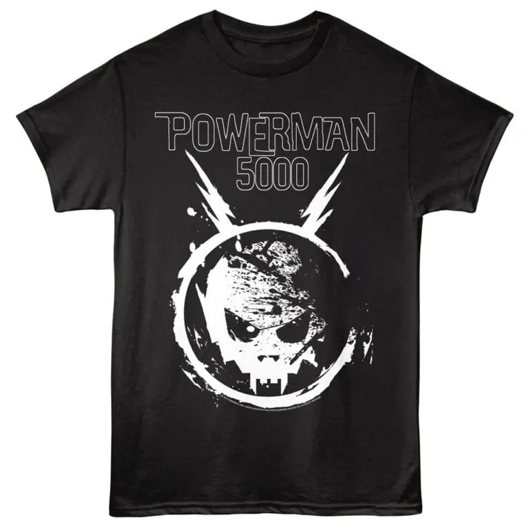Powerman 5000 Space Skull Men's T Shirt Black