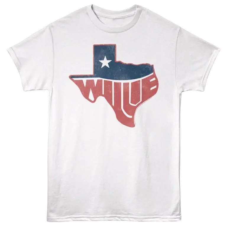 Texas-themed graphic tee featuring the state outline with stars and bold "WILD" text.