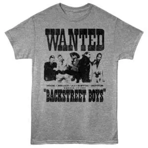 Backstreet Boys Wanted Men's T Shirt Graphite Gray Heather