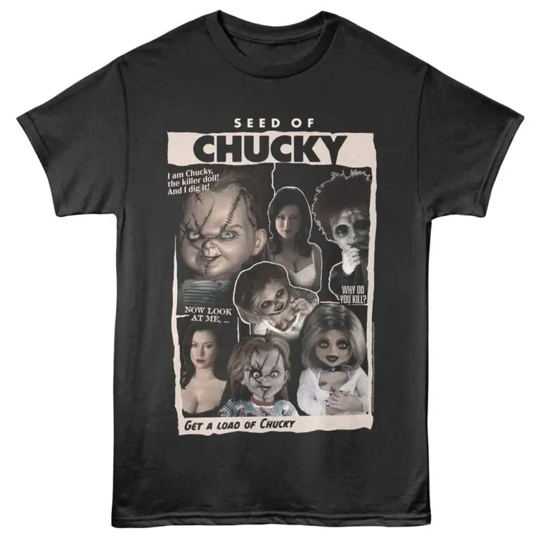 Seed of Chucky Scrapbook Men's T Shirt Charcoal