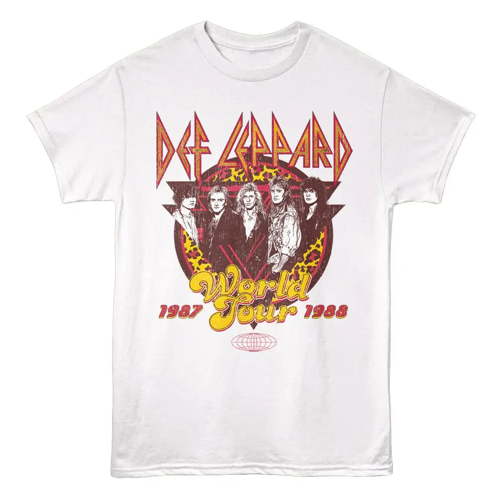 Def Leppard World Tour 87 Cities Men's T Shirt - Image 2