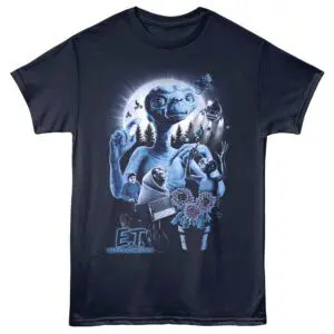 E.T Alien Movie Montage Men's T Shirt Navy