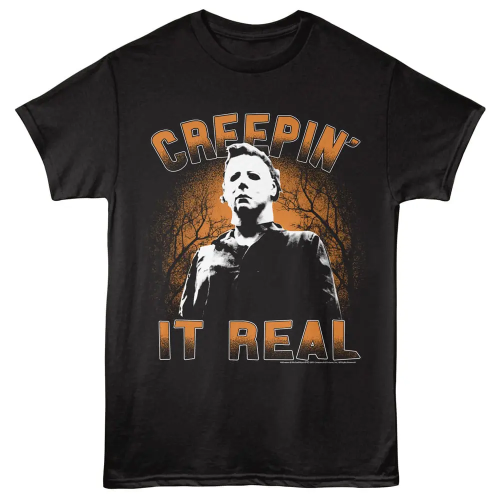 Halloween Creepin in Real Men's T Shirt Black