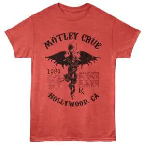 Motley Crue Girls Whipped Tour 87 Men's T Shirt Red Heather