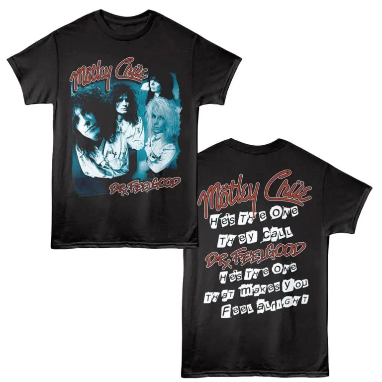 Motley Crue Dr Feelgood he's the One Men's T Shirt Black