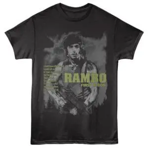 Rambo Let It Go Men's T Shirt Black