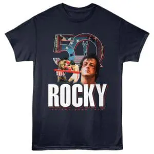 Rocky 50th Montage Men's T Shirt Navy