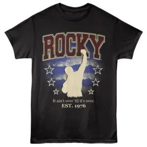 Rocky It Ain't Over Men's T Shirt Black