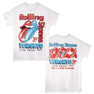 Rolling Stones Toronto Steels Wheels Tour 89 Men's T Shirt White