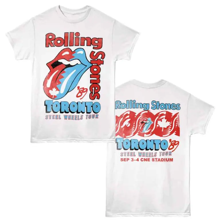 Rolling Stones Toronto Steels Wheels Tour 89 Men's T Shirt White
