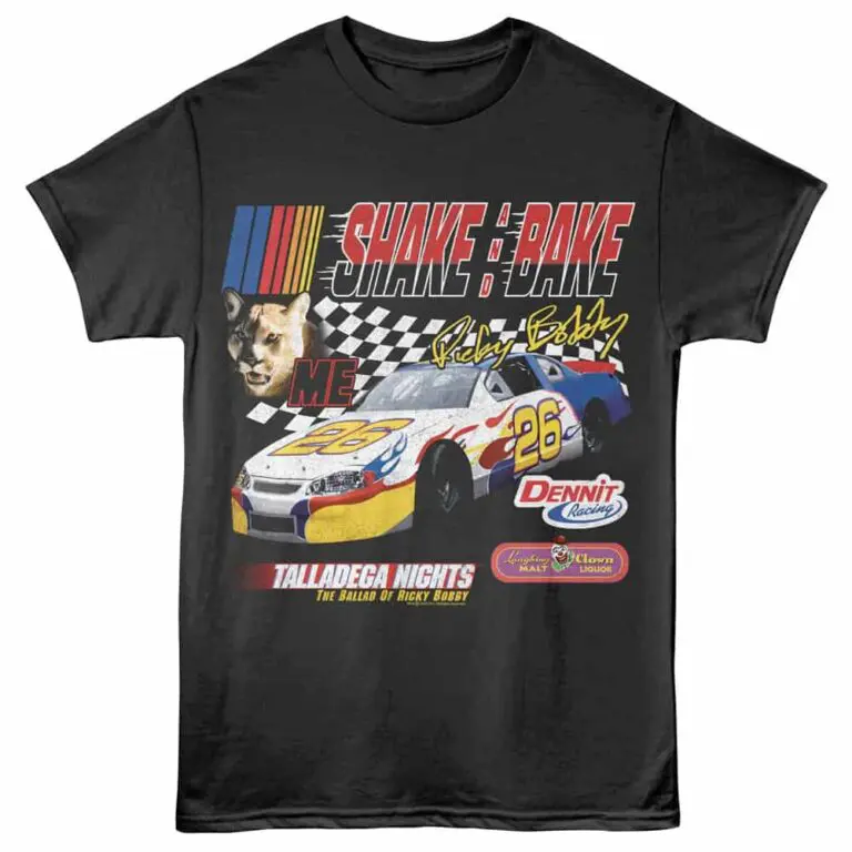Talladega Nights Shake and Bake Car Men's T Shirt Charcoal