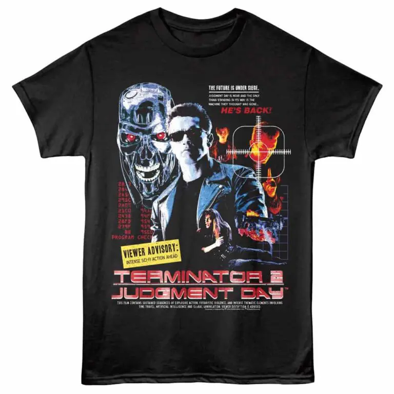 Terminator 2 Viewer Advisory Men's T Shirt Black