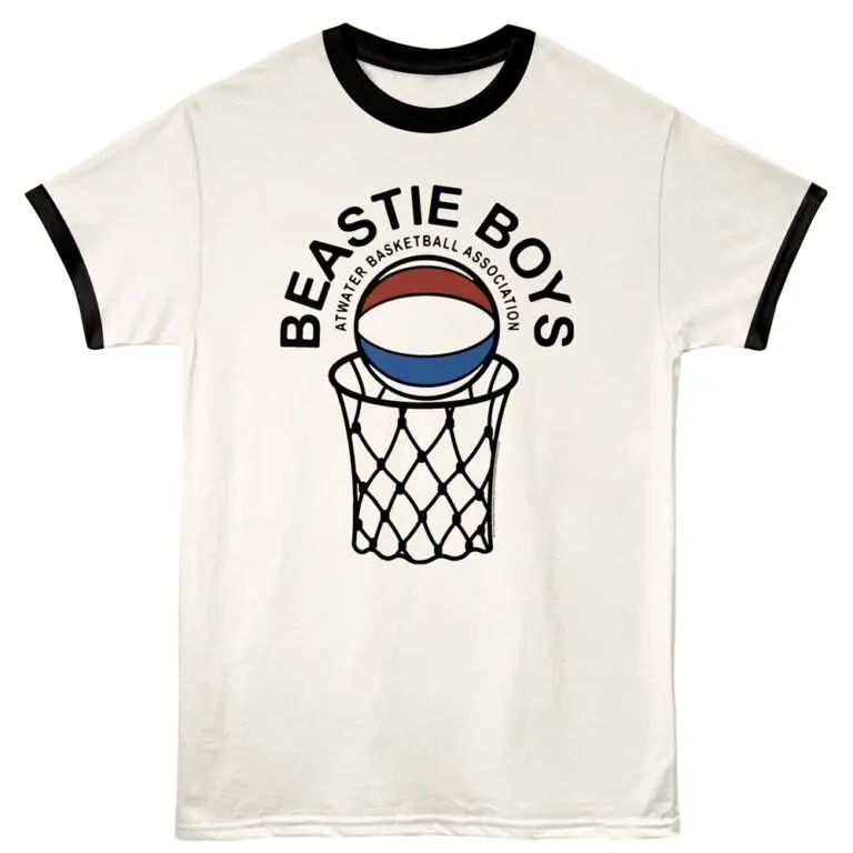 Beastie Boys ABA Atwood Basketball Ringer T Shirt Ivory