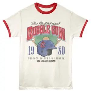 Big League Chew The Ballplayers Gum Ringer T Shirt Ivory