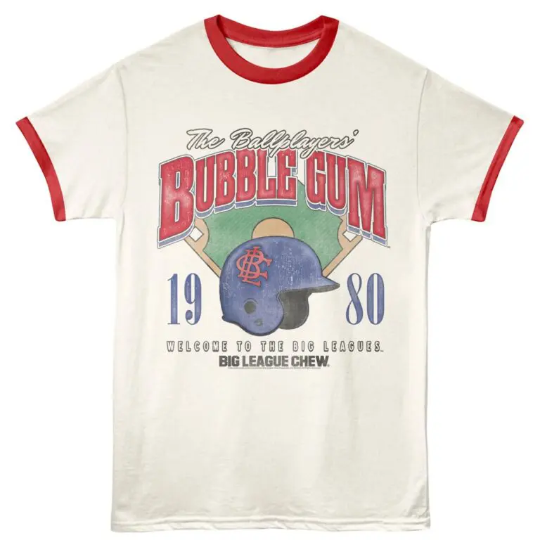Big League Chew The Ballplayers Gum Ringer T Shirt Ivory
