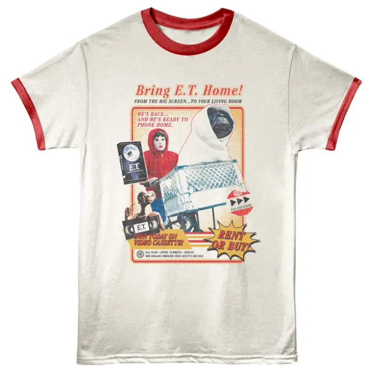 ET VCR Video Poster Ringer T Shirt