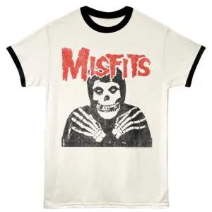 Misfits Fiend Ringer T Shirt Ivory
