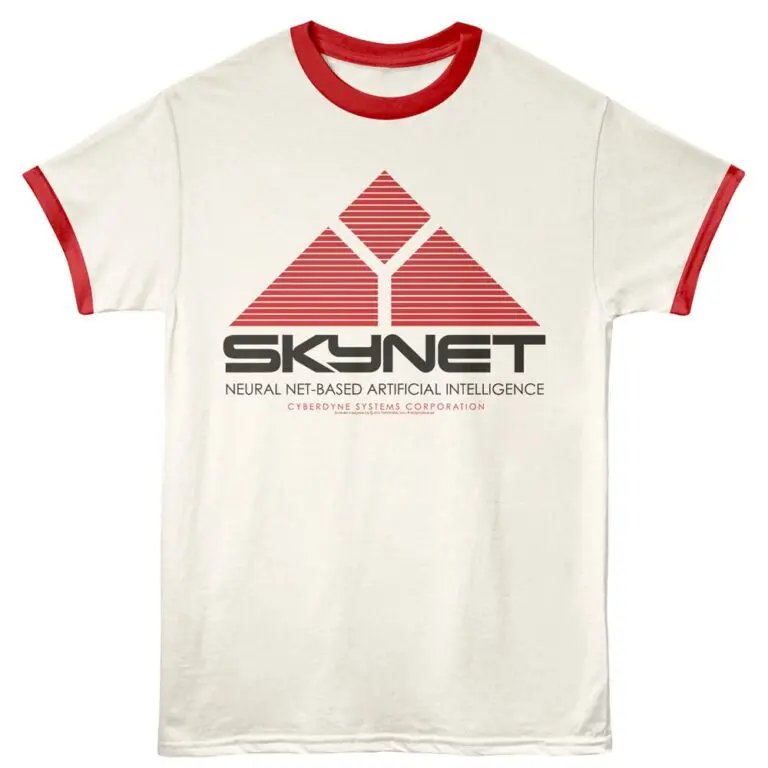 Terminator 2 Skynet Logo Ringer T Shirt