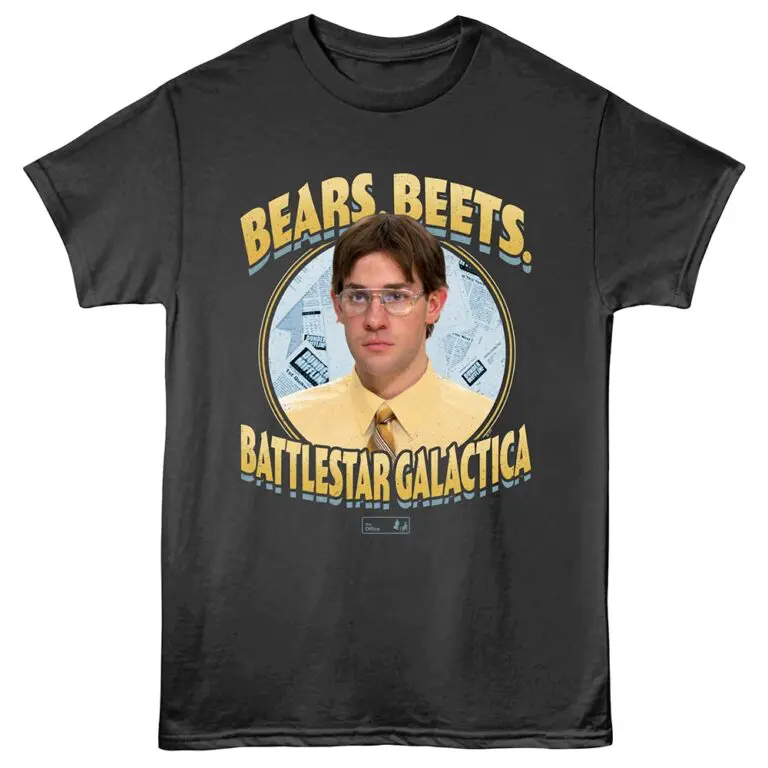 The Office Bears Beets Battlestar Men's T Shirt Charcoal