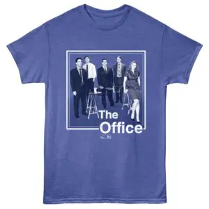 The Office Cast Men's T Shirt Blue Heather
