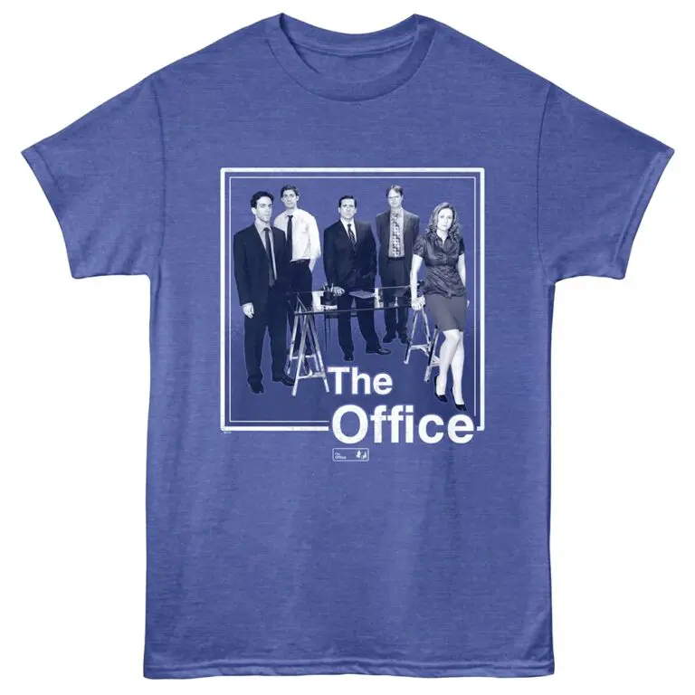 The Office Cast Men's T Shirt Blue Heather
