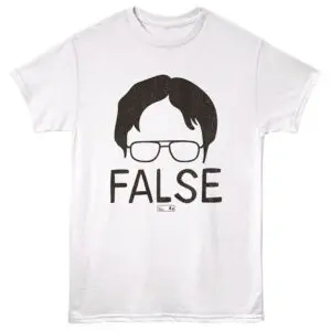 The Office False Men's T Shirt White