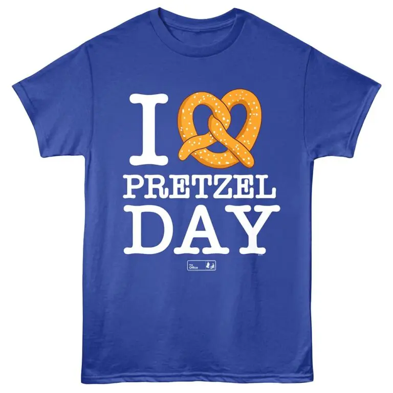 The Office I Heart Pretzel Day Men's T Shirt Blue