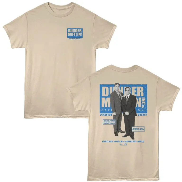 The Office Paperless World Men's T Shirt Sand