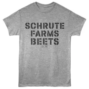 The Office Shrute Farms Beets Men's T Shirt Graphite Gray Heather
