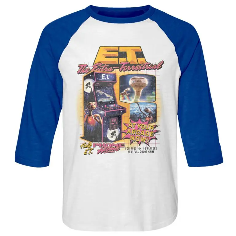 ET Arcade Game Raglan Shirt White