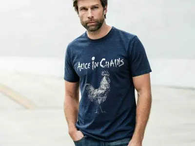 Alice in Chains Rooster Sketch Men's T Shirt - Navy Heather