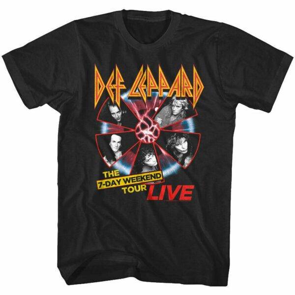 Black Def Leppard T shirt with Weekend Live Tour