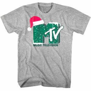 MTV Xmas Santa Hat Logo T-Shirt