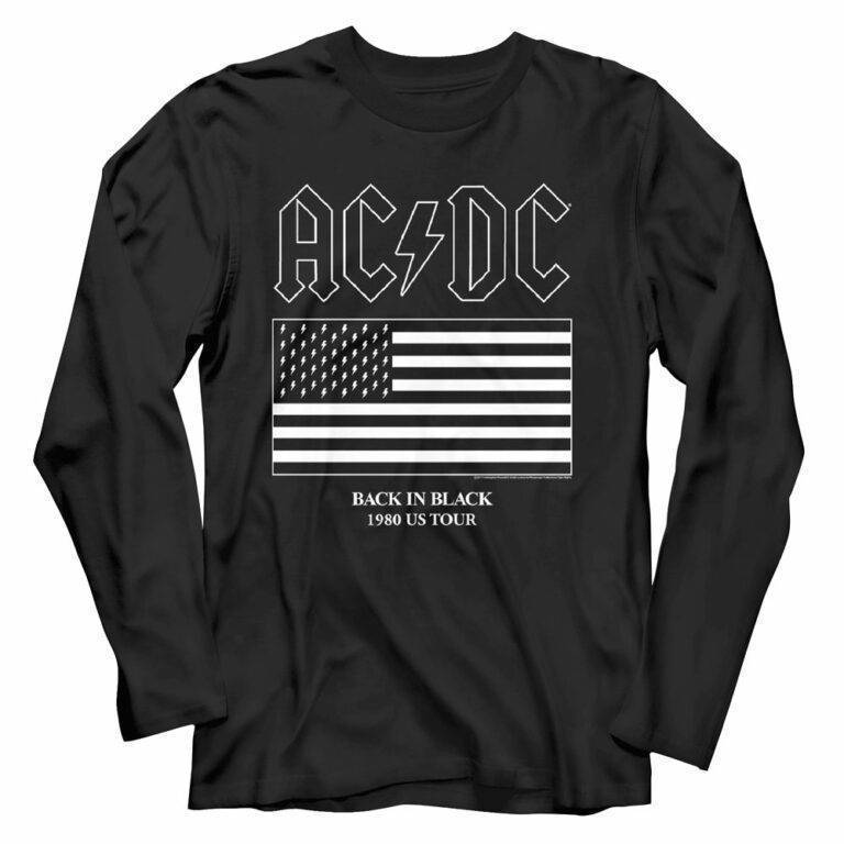 ACDC Back in Black Tour Long Sleeve Shirt