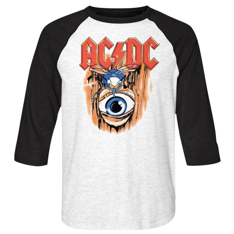 ACDC Fly on the Wall Album Baseball Shirt