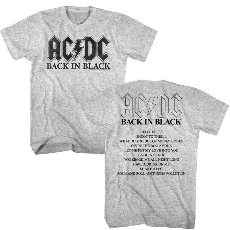 ACDC Back in Black Tracks T-Shirt