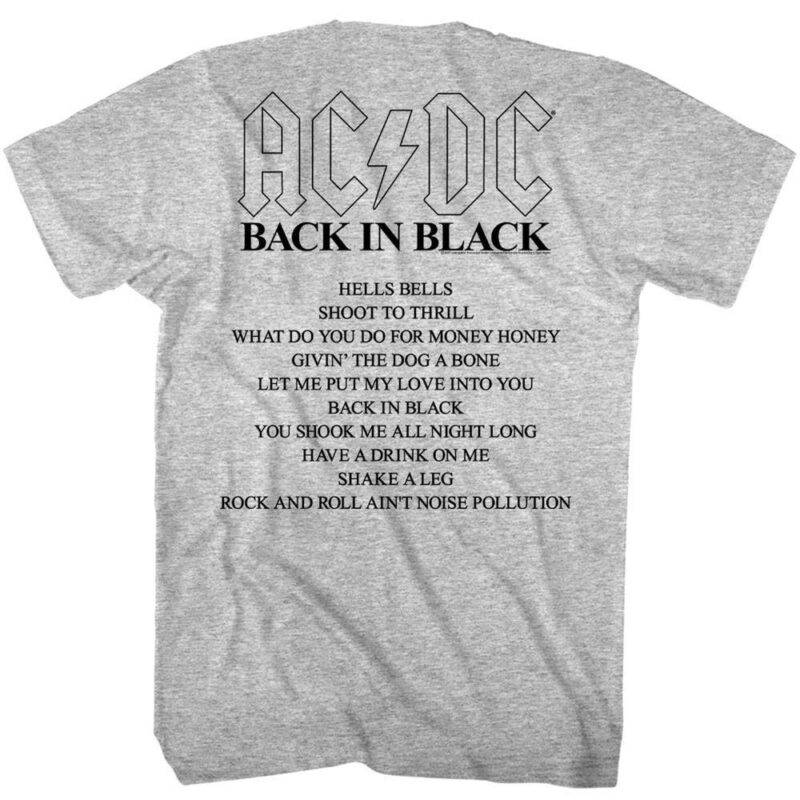 ACDC Back in Black Tracks T-Shirt