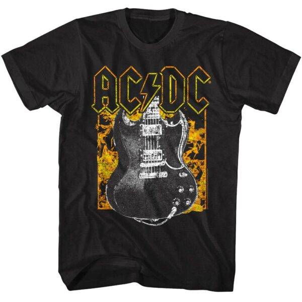 ACDC Flaming Guitar T-Shirt