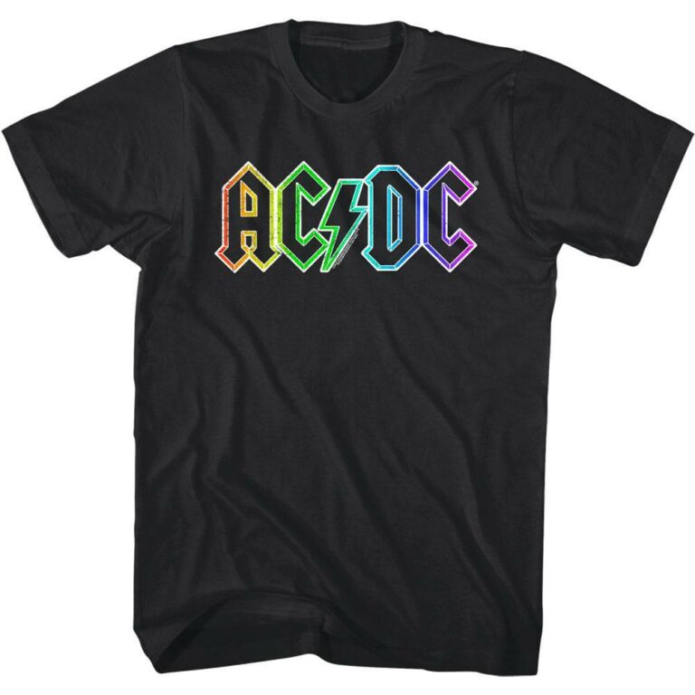 ACDC Neon Rainbow Logo T-Shirt