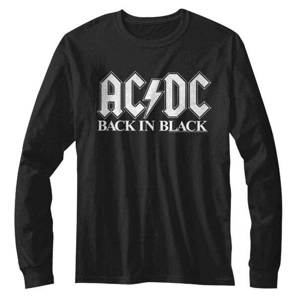 ACDC Back in Black Long Sleeve T Shirt