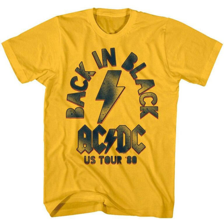 ACDC Back in Black US Tour 1980 Men’s T Shirt