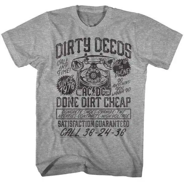 ACDC Vintage Dirty Deeds Men’s T Shirt