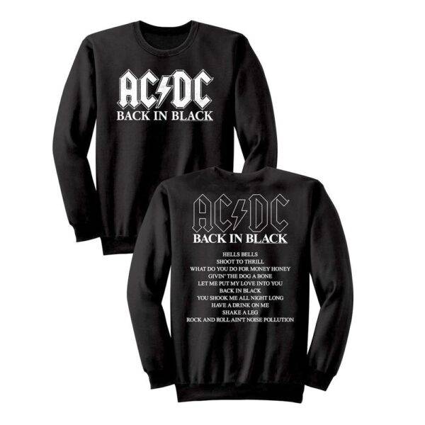 ACDC Back in Black Album Sweater