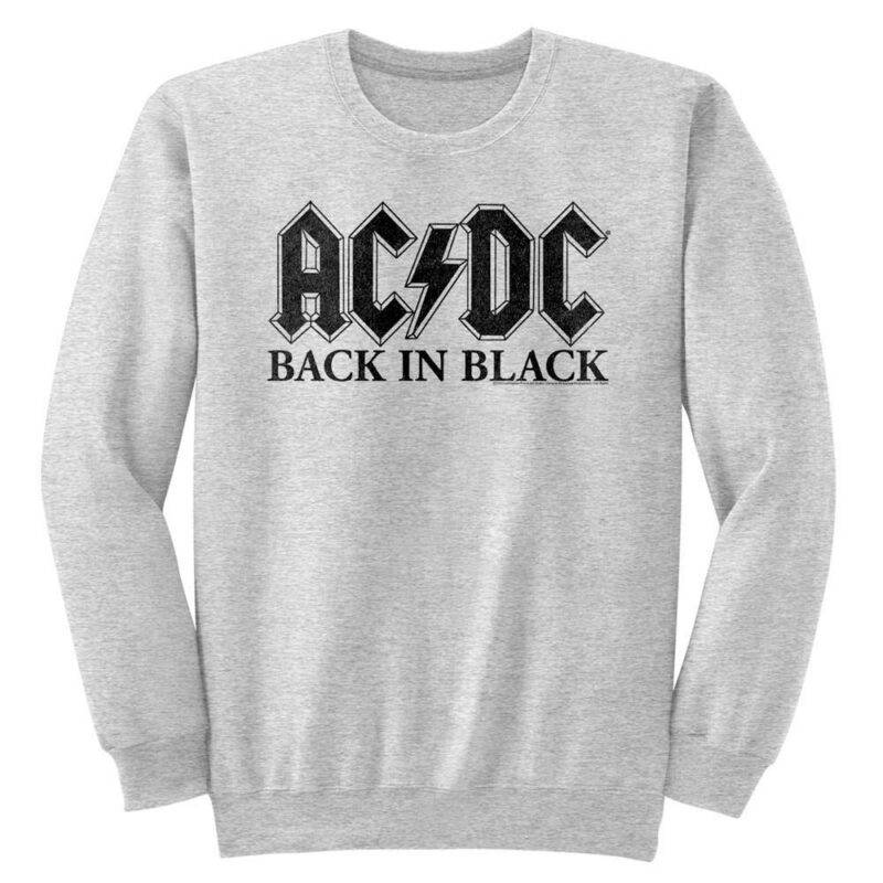 ACDC Back in Black Tracks Sweater