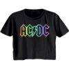 ACDC Neon Rainbow Logo Crop top